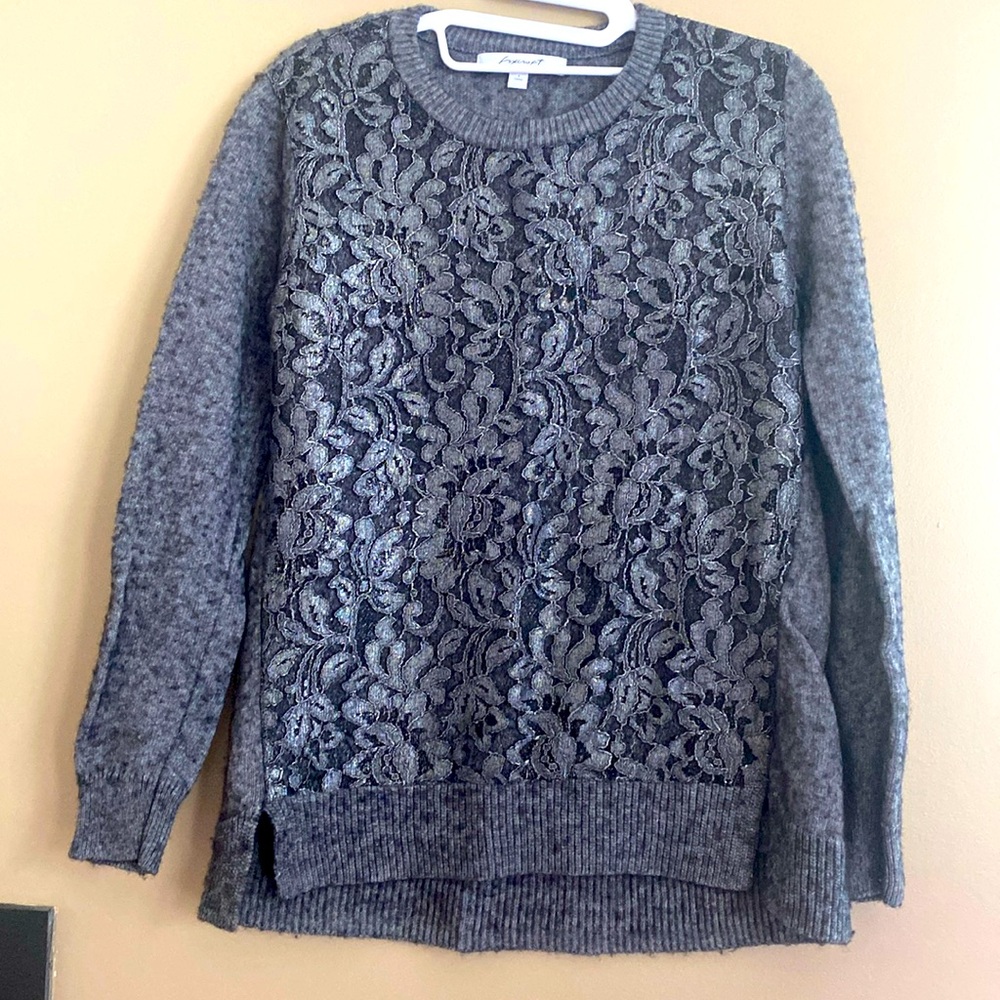 Foxcroft NYC Women’s Dark Gray Knitted Sweater Size Small